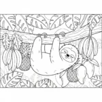 coloriage Paresseux à imprimer pour enfant de 4 ans