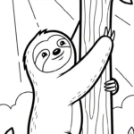 coloriage Paresseux et dessin a imprimer