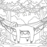 coloriage Paresseux a telecharger
