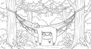 coloriage Paresseux a telecharger
