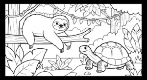 coloriage Paresseux gratuit en ligne