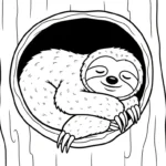 imprimer coloriage Paresseux gratuit