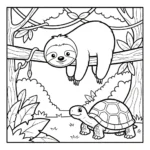 coloriage Paresseux à imprimer pdf gratuit