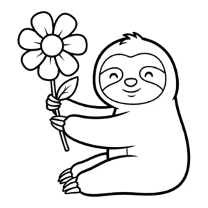 image pour coloriage Paresseux enfant