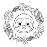 imprimer coloriage Paresseux gratuit