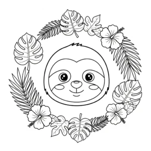 imprimer coloriage Paresseux gratuit