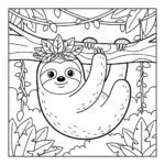 coloriage Paresseux a imprimer gratuitement