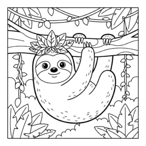 coloriage Paresseux a imprimer gratuitement