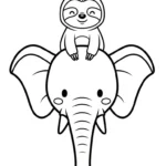 coloriage Paresseux pour enfant de à imprimer