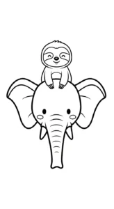 coloriage Paresseux pour enfant de à imprimer