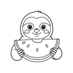 coloriage Paresseux à imprimer pour enfant de 9 ans