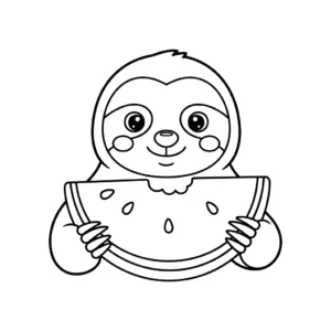 coloriage Paresseux à imprimer pour enfant de 9 ans