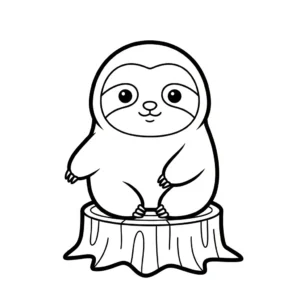imprimer coloriage Paresseux pour enfant