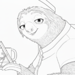 coloriage Paresseux a dessiner en ligne