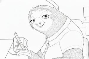 coloriage Paresseux a dessiner en ligne