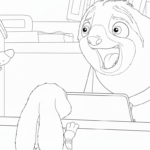 coloriage Paresseux a dessiner en ligne