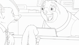 coloriage Paresseux a dessiner en ligne