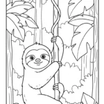 coloriage Paresseux pour enfant de 5 ans