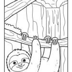 coloriage Paresseux à imprimer pour enfant de 12 ans