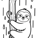 a imprimer coloriage Paresseux gratuit