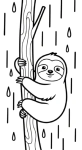 a imprimer coloriage Paresseux gratuit