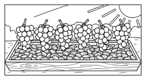coloriage Raisin updated et apprentissage