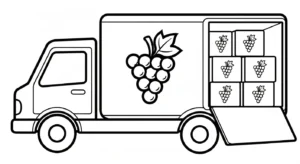 coloriage Raisin updated pour enfants a imprimer