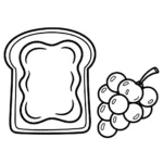 image de coloriage Raisin updated pour enfant