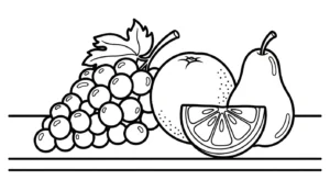 coloriage Raisin updated a imprimer pour enfant de 4 ans