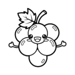 coloriage Raisin updated educatif pour enfant