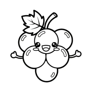 coloriage Raisin updated educatif pour enfant
