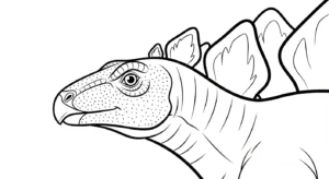 coloriage Stegosaurus educatif pour enfant