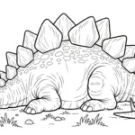 coloriage Stegosaurus à imprimer pour enfants