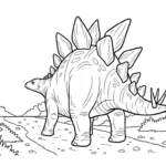 coloriage Stegosaurus à imprimer gratuit