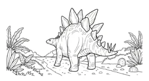 coloriage Stegosaurus à imprimer gratuit
