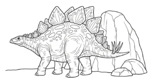 coloriage Stegosaurus à imprimer pour enfant de 2 ans