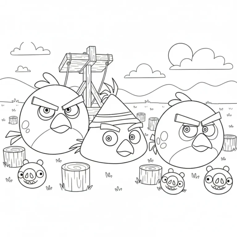 Tranh tô màu Angry Birds
