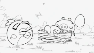 coloriage Angry Birds à imprimer pdf gratuit