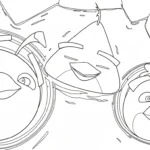 coloriage Angry Birds à imprimer pour enfant de 6 ans