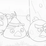 coloriage Angry Birds pour enfant de 8 ans