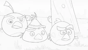 coloriage Angry Birds pour enfant de 8 ans