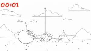 coloriage Angry Birds à imprimer pour enfant de 10 ans