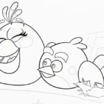 coloriage Angry Birds pour bebe a imprimer