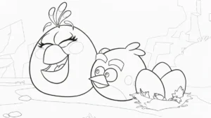 coloriage Angry Birds pour bebe a imprimer