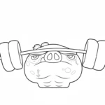 image de coloriage Angry Birds pour enfant