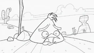 coloriage Angry Birds à imprimer pour enfant de 10 ans