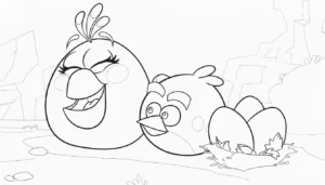 coloriage Angry Birds pour enfants à télécharger