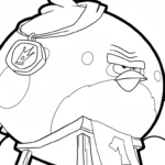 coloriage Angry Birds pour enfant de 7 ans