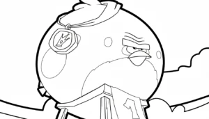 coloriage Angry Birds pour enfant de 7 ans