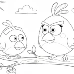 coloriage Angry Birds pour primaire